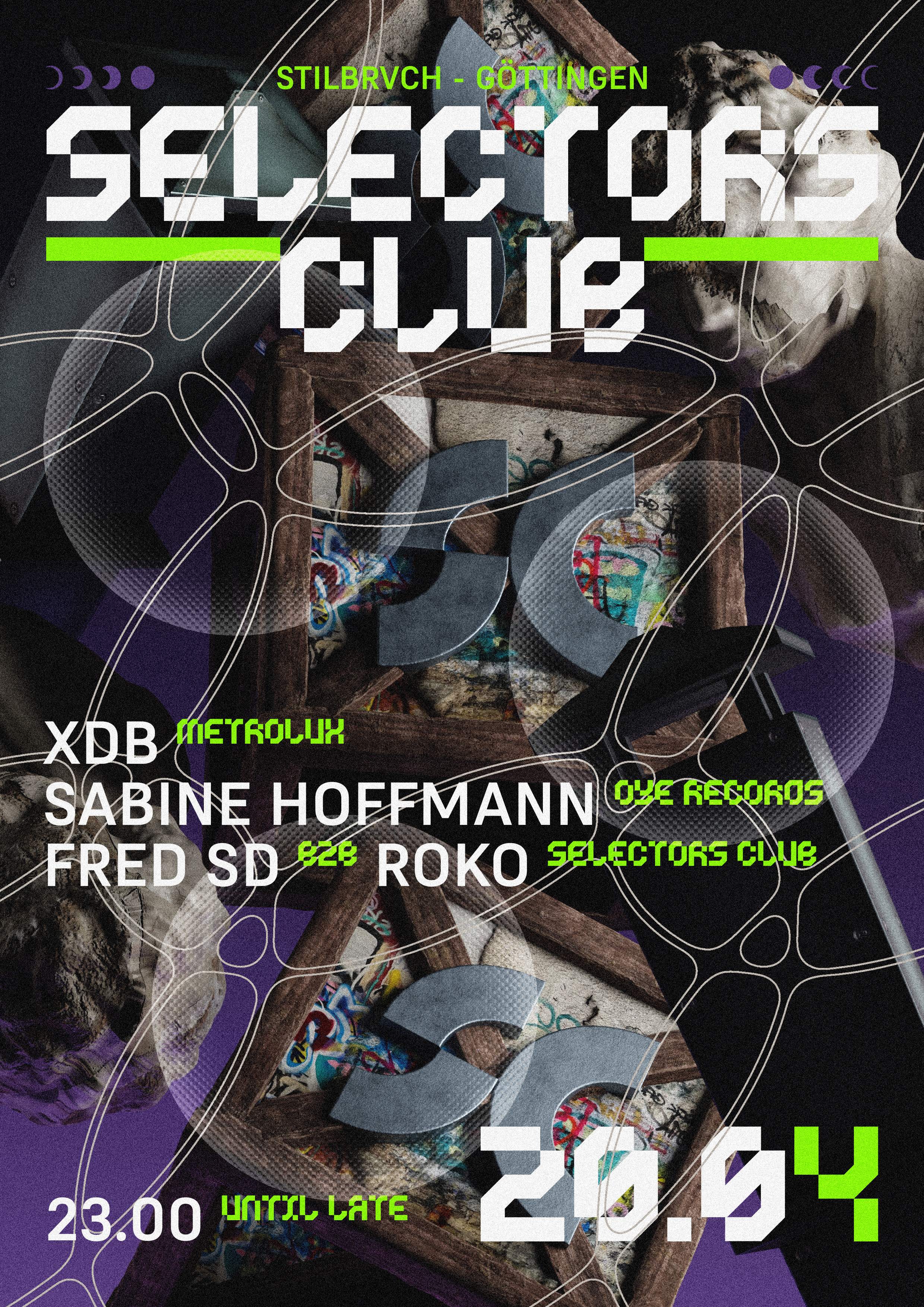 Selectors Club with XDB & Sabine Hoffmann - フライヤー表