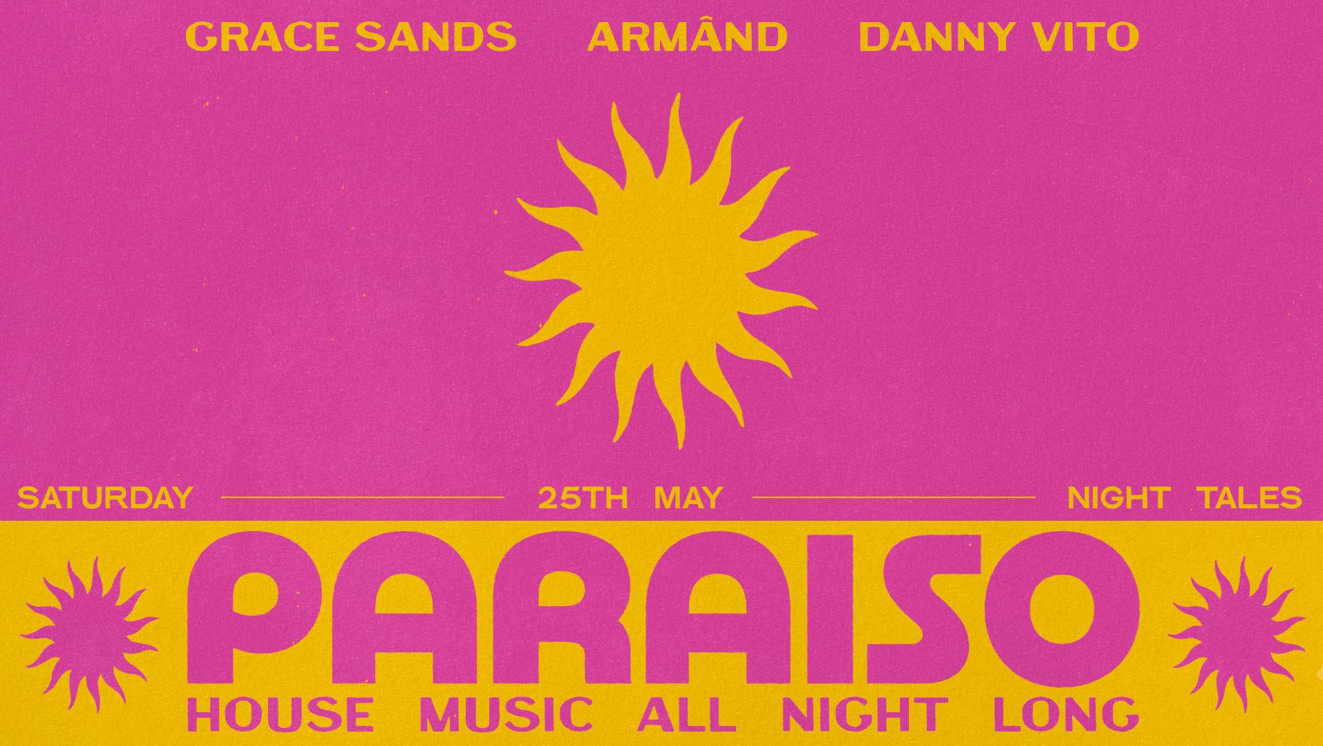 Paraiso: House Music All Night Long - フライヤー表