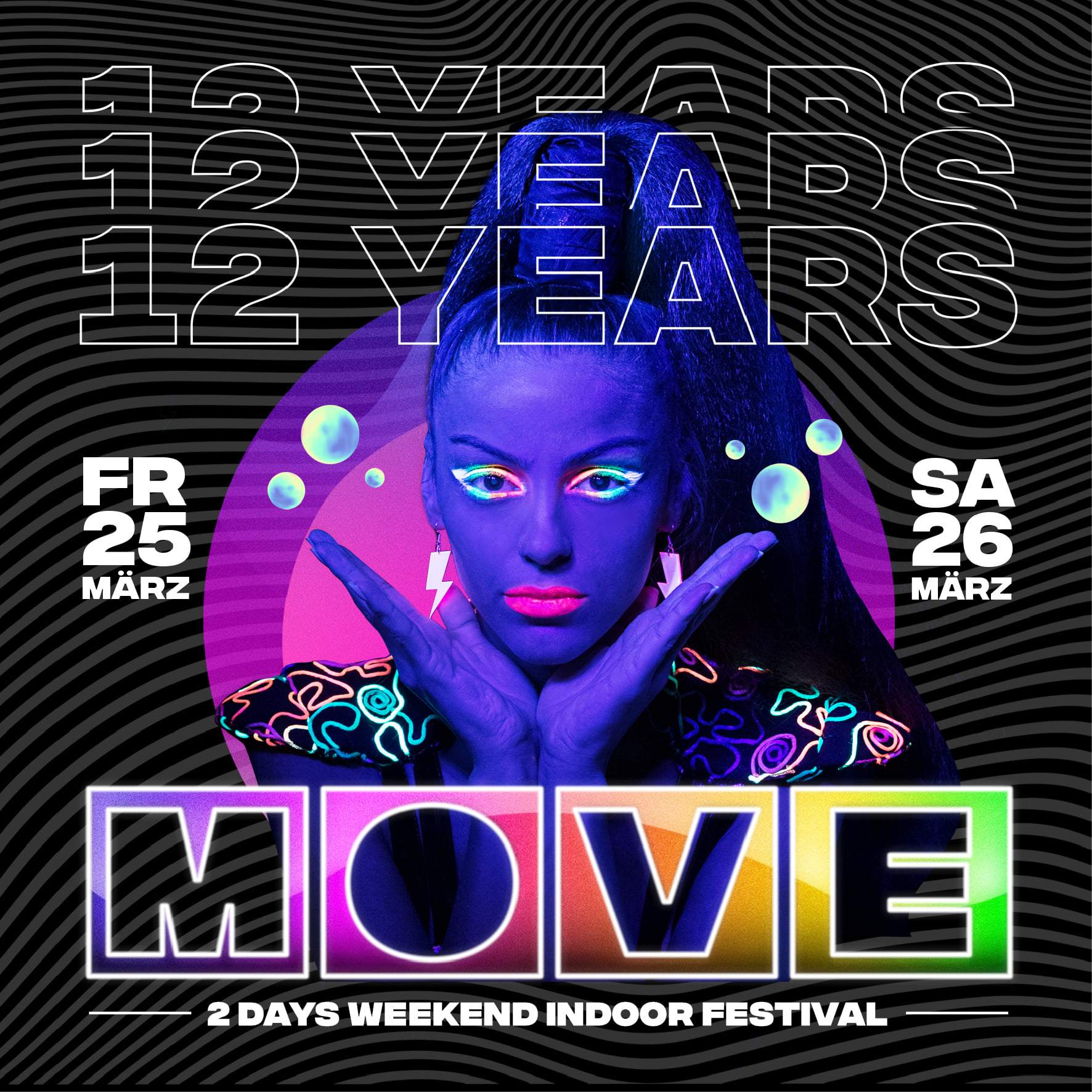 MOVE - 12 Years - 2 Days Wknd Indoor Festival - フライヤー表