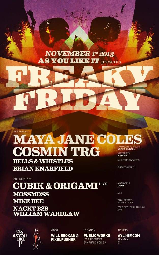 As You Like it 'Freaky Friday' with Maya Jane Coles & Cosmin TRG - Página frontal