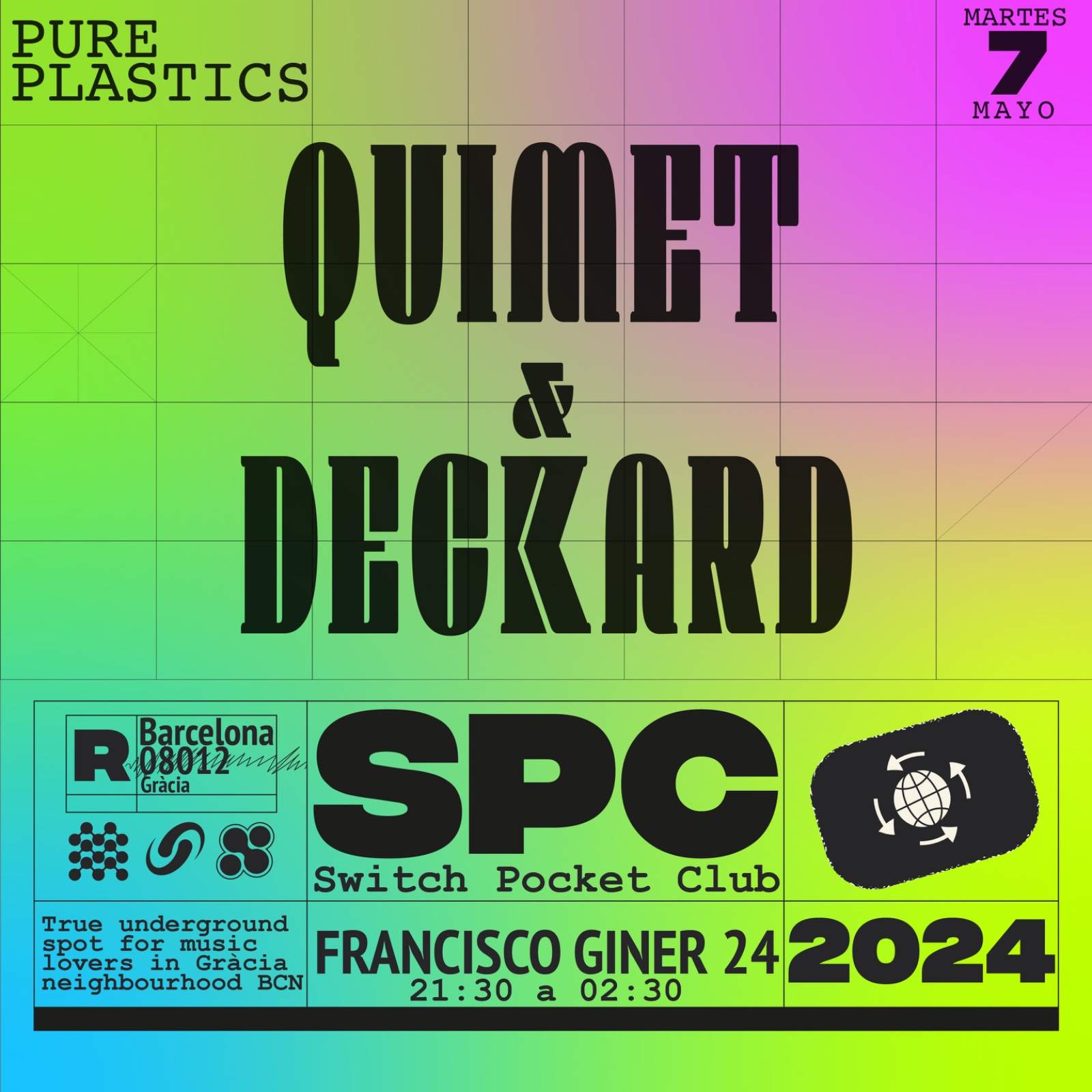 ure Plastics: Quimet, Deckard - フライヤー表
