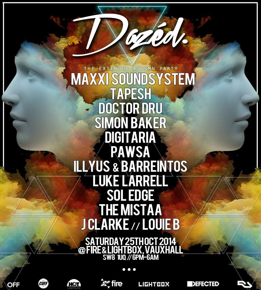 Dazéd 12 Hour Party: Maxxi Soundsystem, Simon Baker, Tapesh, Doctor Dru, Digitaria - Página frontal