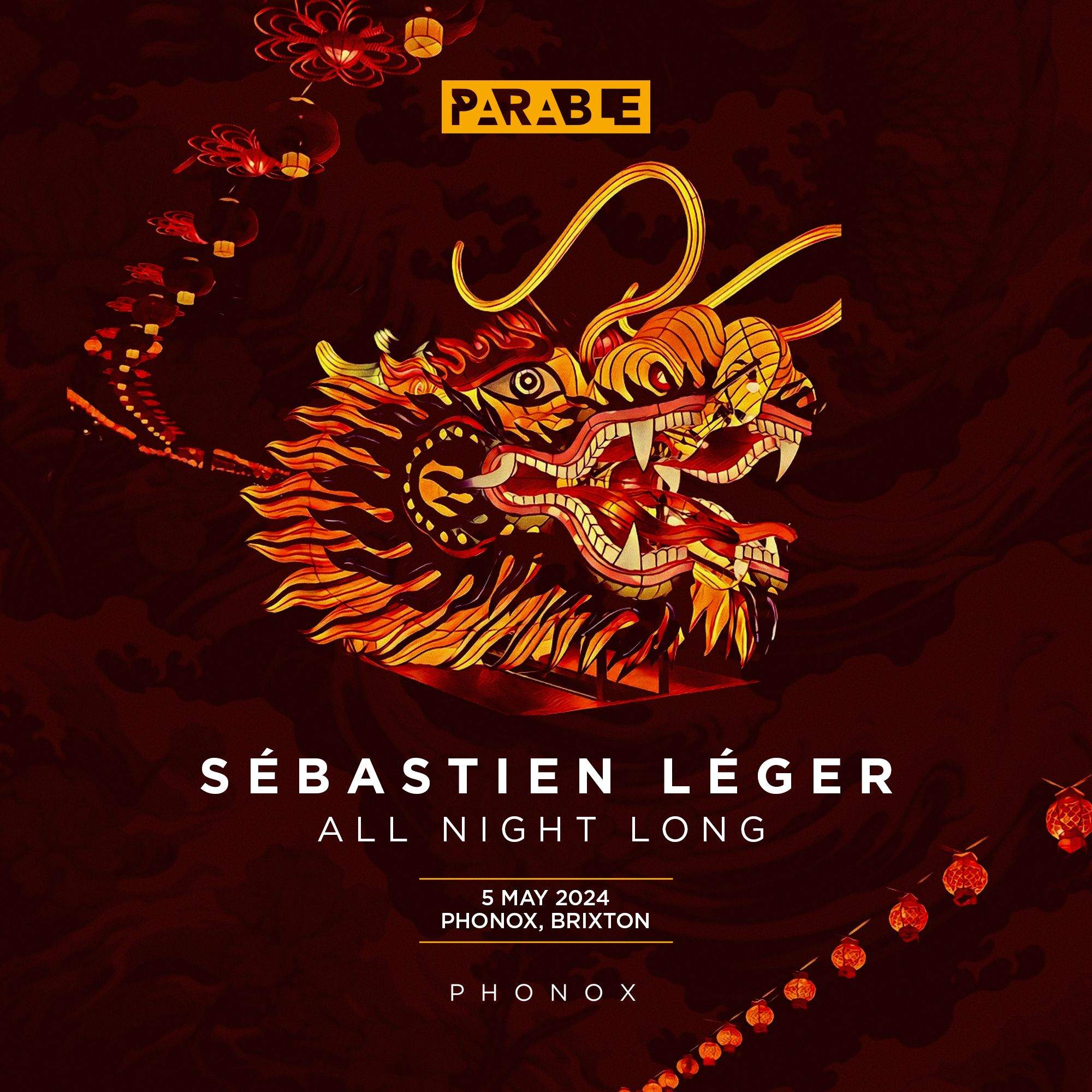 Parable presents: Sébastien Léger - All Night Long - フライヤー表