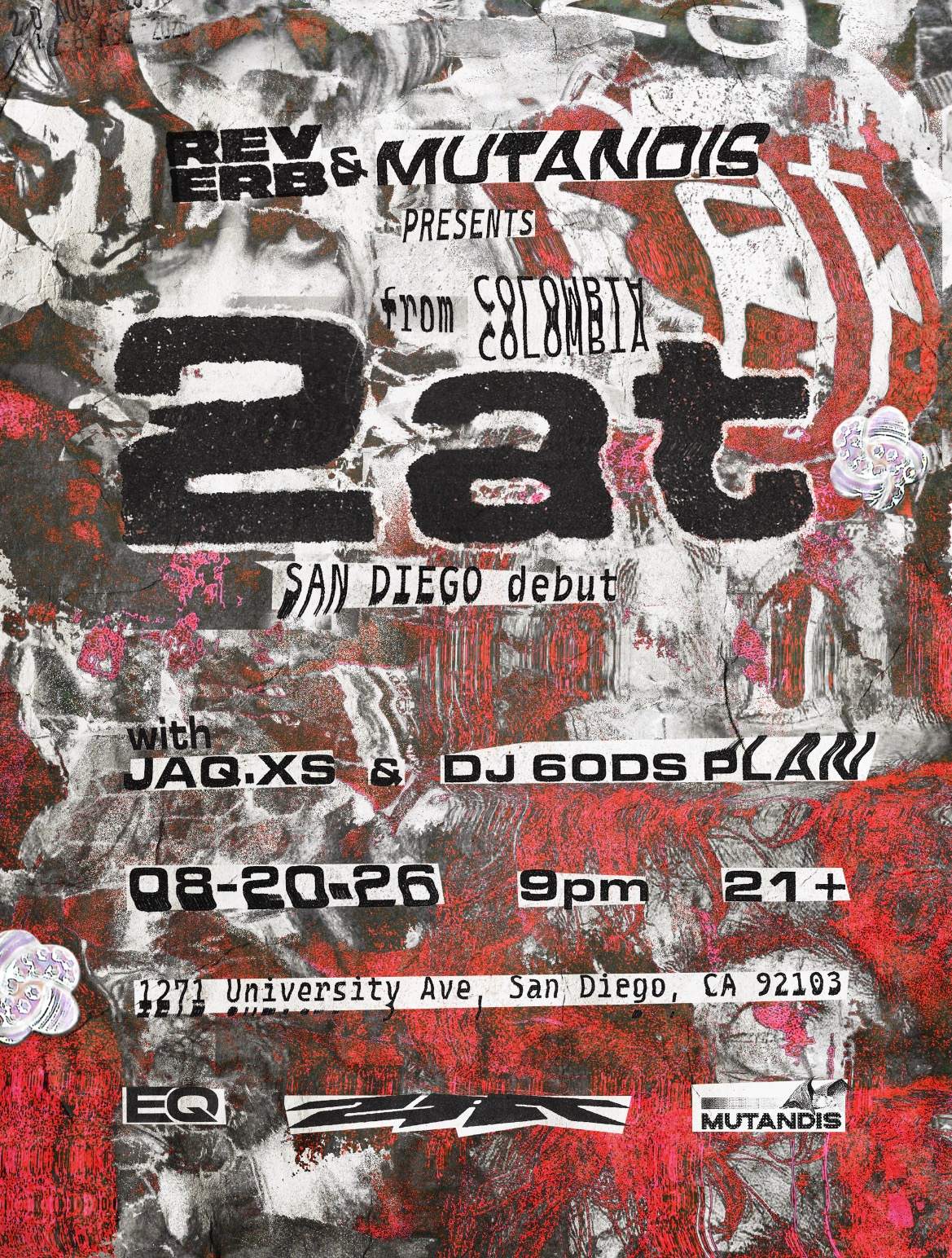 唄友 TOUR 2011 REVERB x MUTANDIS presents 2AT at EQ San Diego, San Diego · Tickets