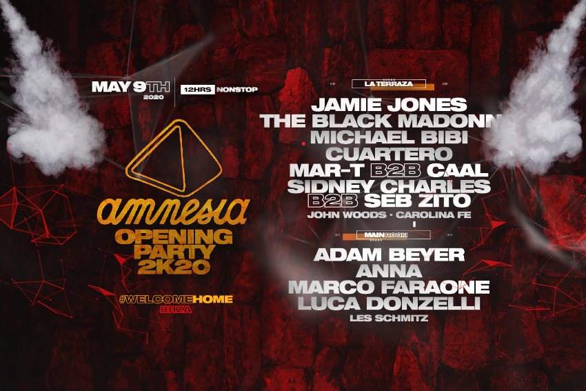 [CANCELLED] Amnesia Opening Party 2020 - フライヤー表