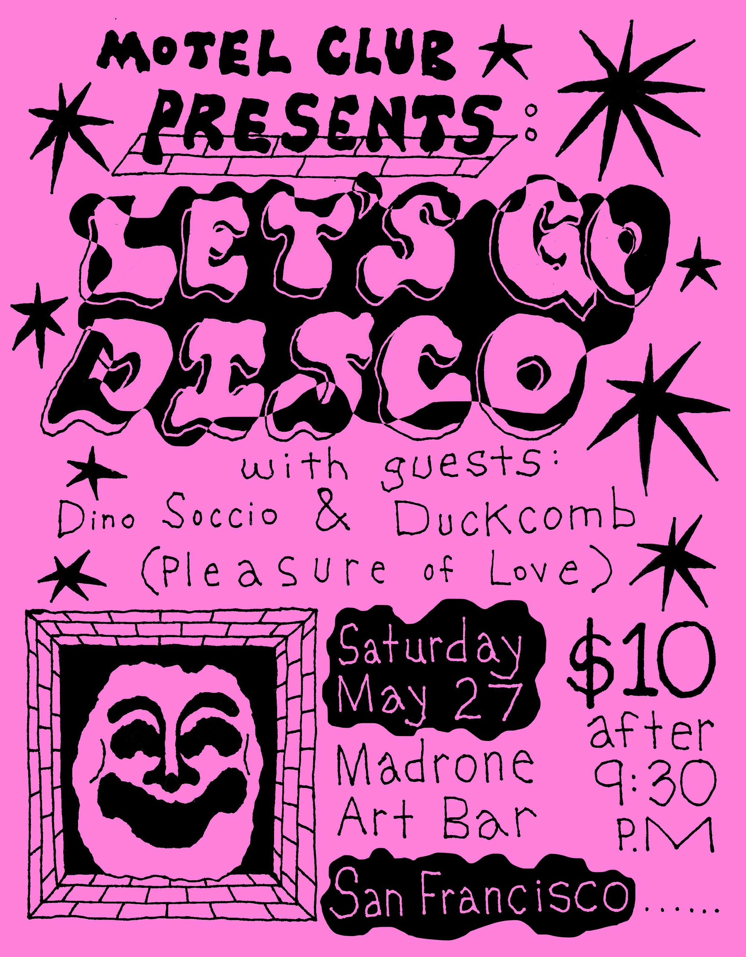 Motel Club presents: Let's Go Disco with Dino Soccio & Duckcomb - フライヤー裏