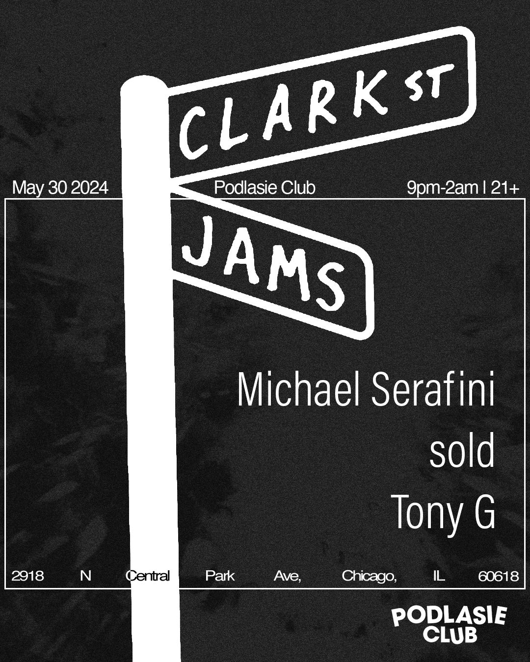 Clark St. Jams: Michael Serafini, sold, Tony G - Página frontal