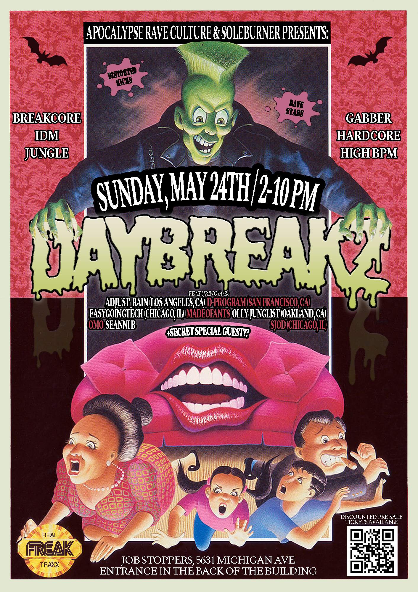 DAYBREAKZ / Breakcore, Gabber, IDM, and Jungle Hits at Jobstoppers