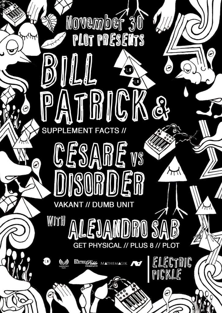 P L 0 T Feat. Bill Patrick & Cesare vs Disorder with Alejandro Sab - Página frontal
