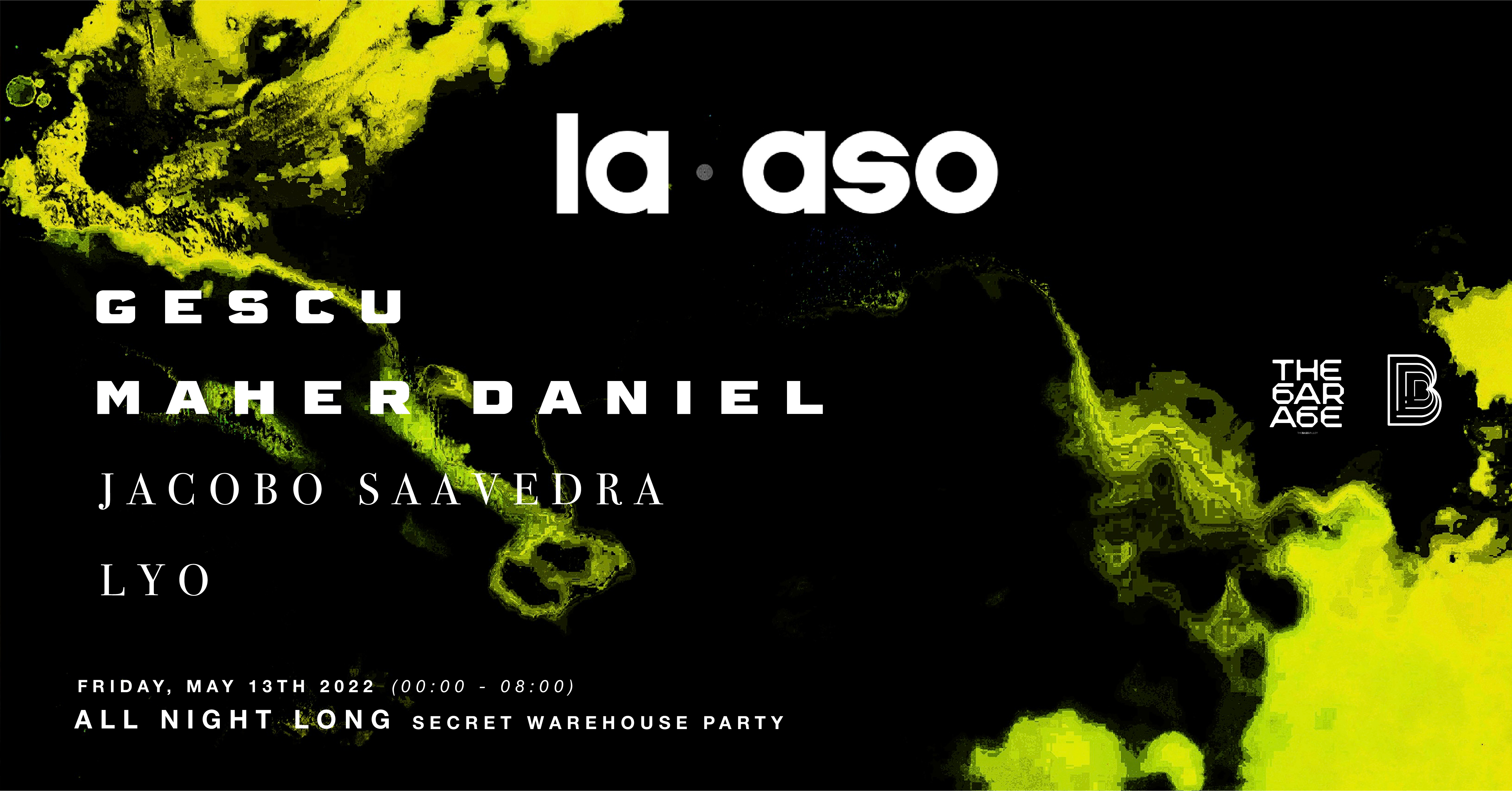 LA ASO pres. Gescu, Maher Daniel, Jacobo Saavedra & Lyo (8 Hours Event) - Página trasera