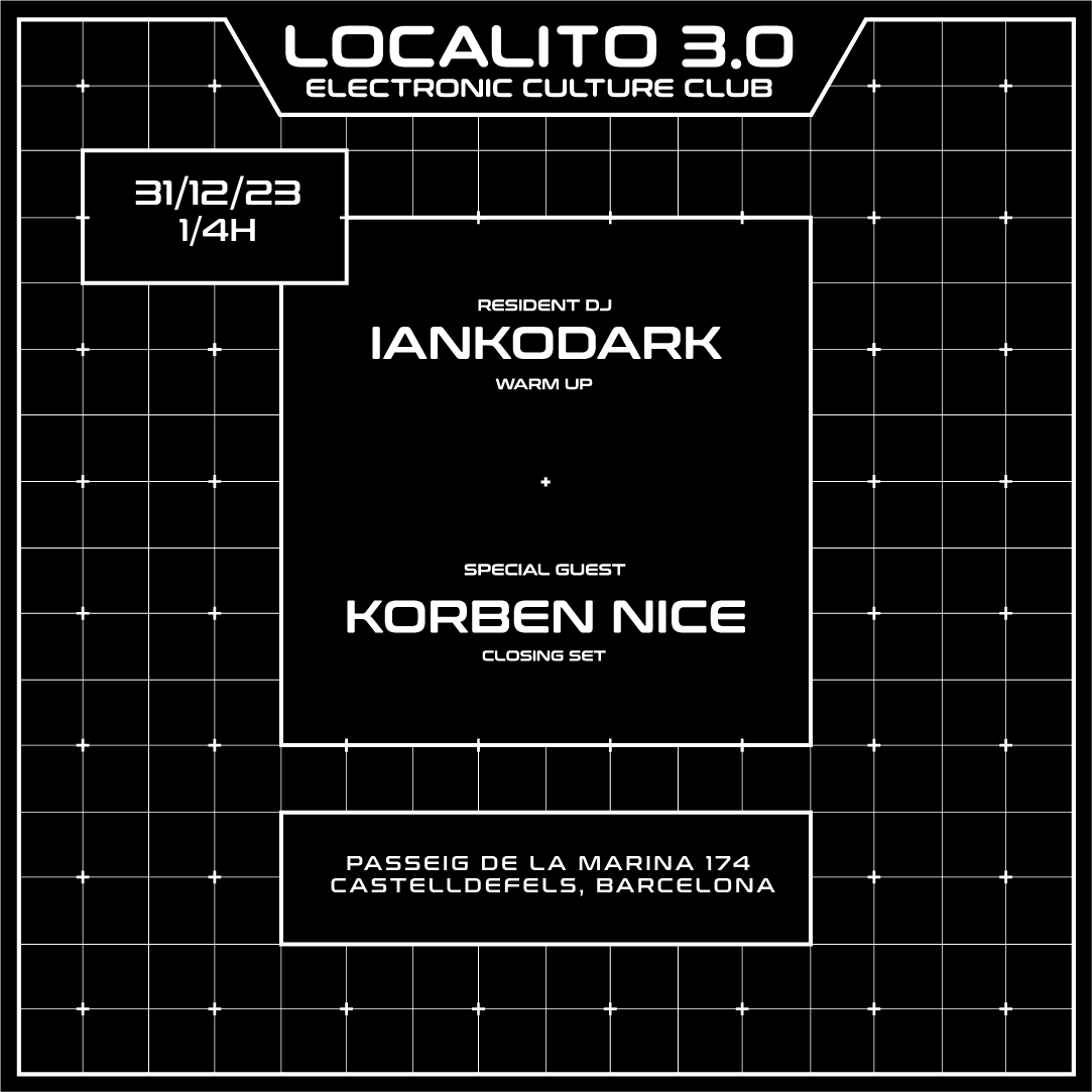 Localito 3.0 PRES. Korben Nice AND IANKODARK (NYE) - フライヤー表