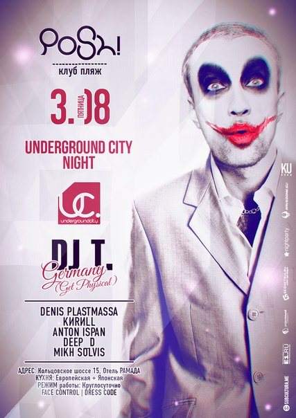 Underground City Night with DJ T. - Página frontal