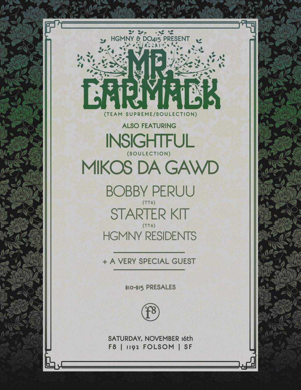 Mr Carmack / Insightful / Mikos Da Gawd - フライヤー表