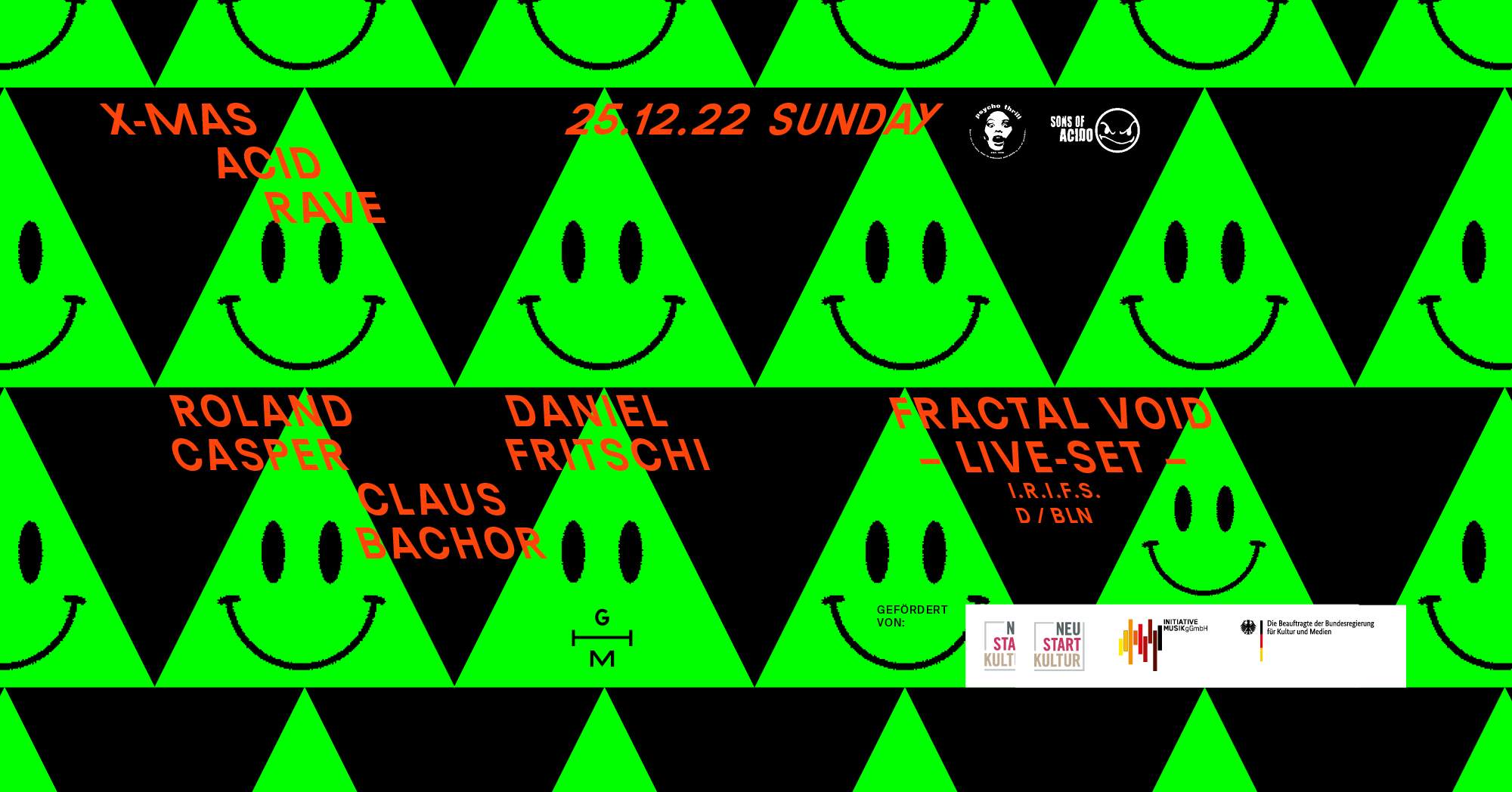 X-Mas Acid Rave with Sons Of Acido + Fractal Void_live - フライヤー表