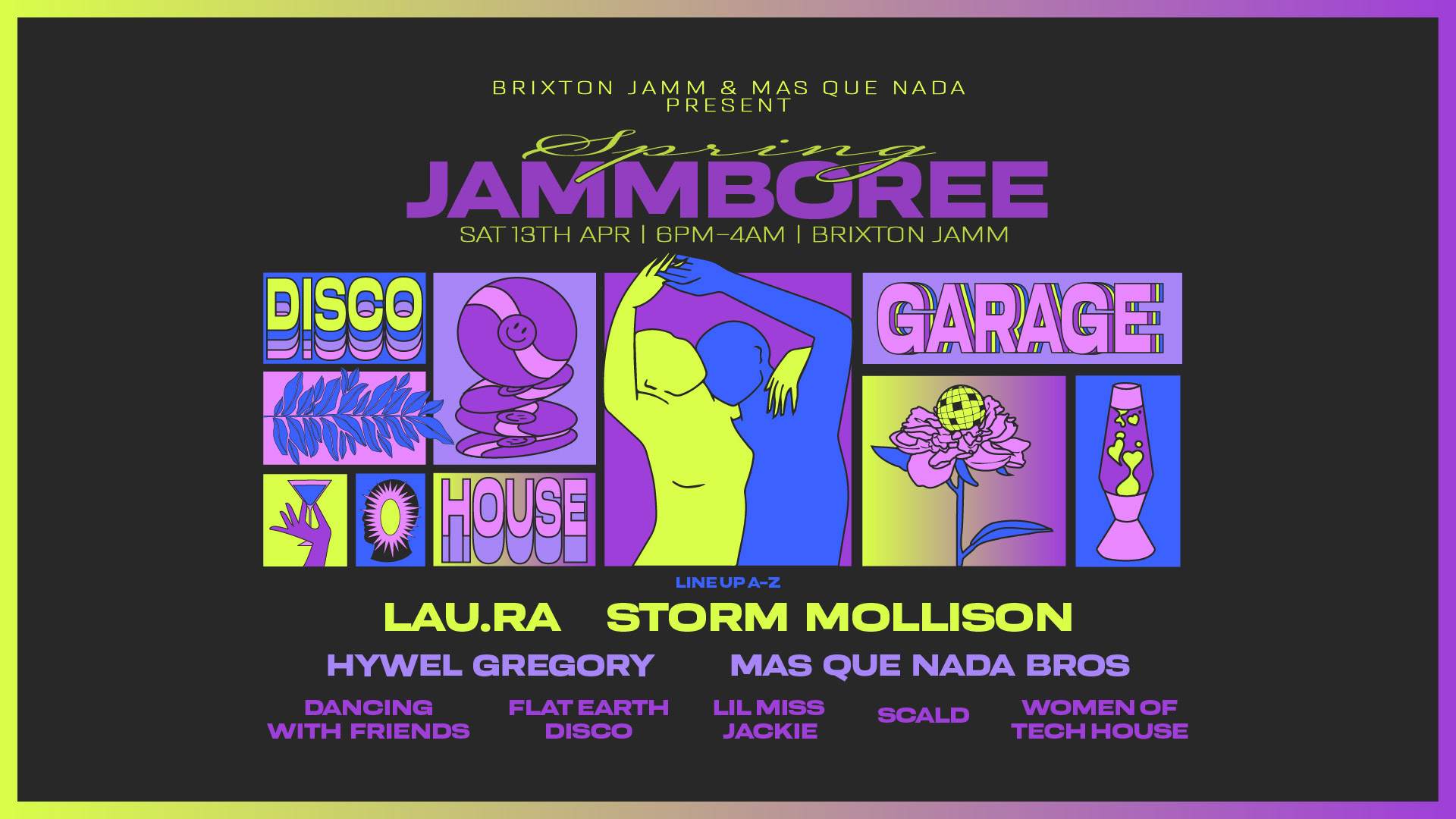 Spring Jammboree: House, Disco, Garage - Terrace & Club - フライヤー裏