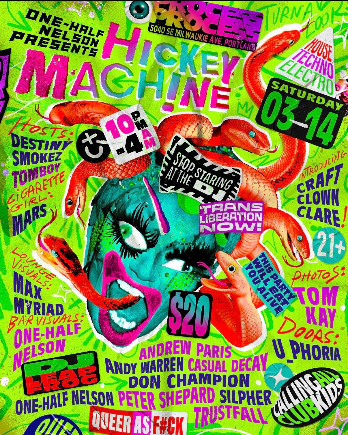 one-half NelSon presents: Hickey Machine at Process PDX, Portland