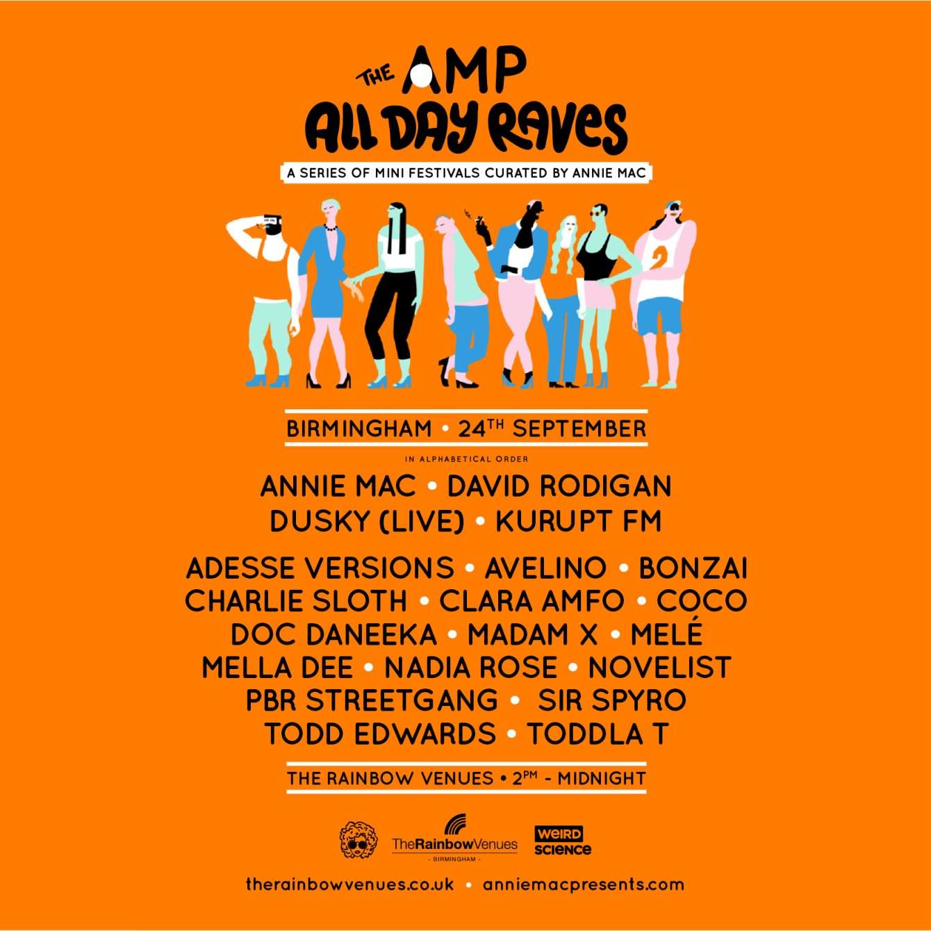 The AMP All Day Raves: Birmingham - Página frontal
