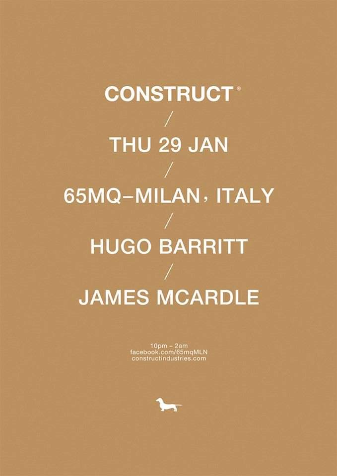 Construct Night with Hugo Barritt & James Mcardle - フライヤー裏