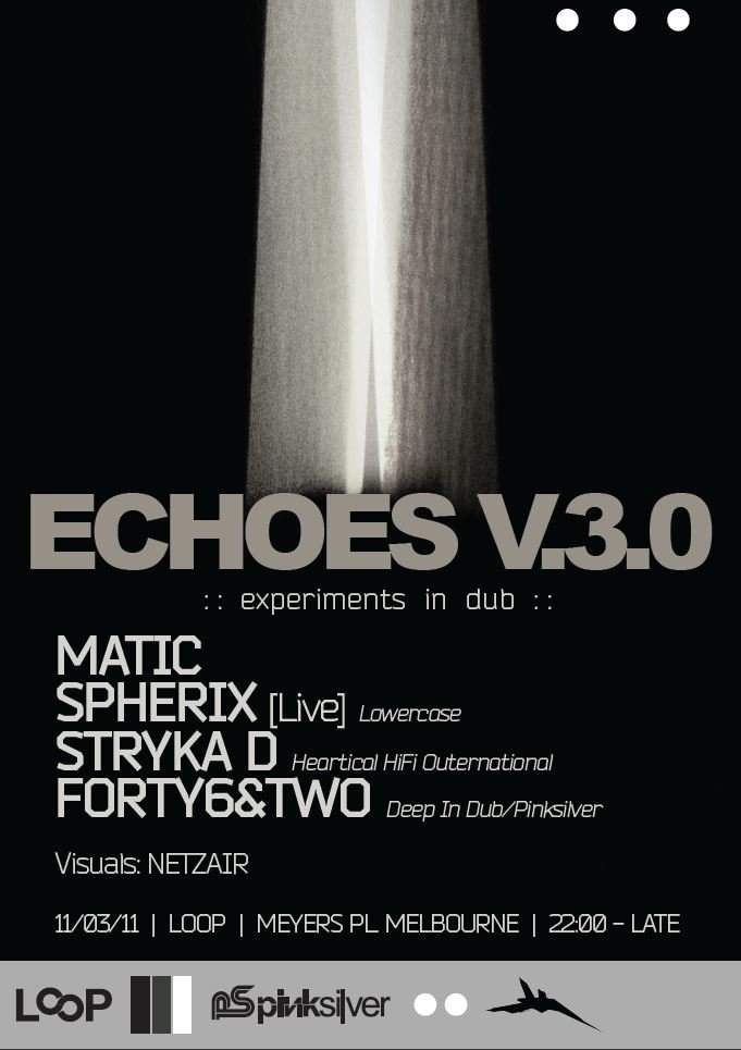 Echoes V3.0 - Experiments In Dub - フライヤー表