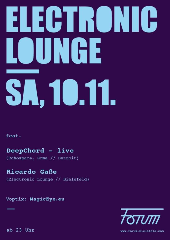 Electronic Lounge Feat. Deepchord -Live - Página frontal