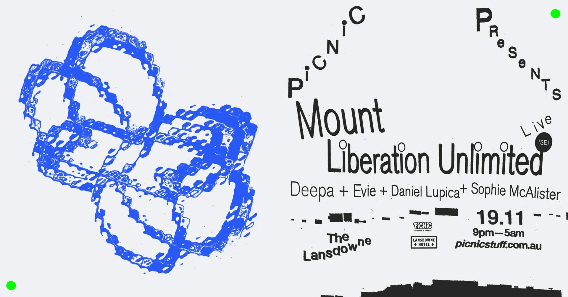 Picnic presents Mount Liberation Unlimited (live) + very special guests - フライヤー表