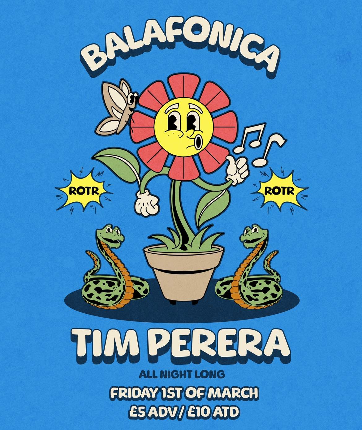 Balafonica - Tim Perera (All Night Long) - フライヤー表