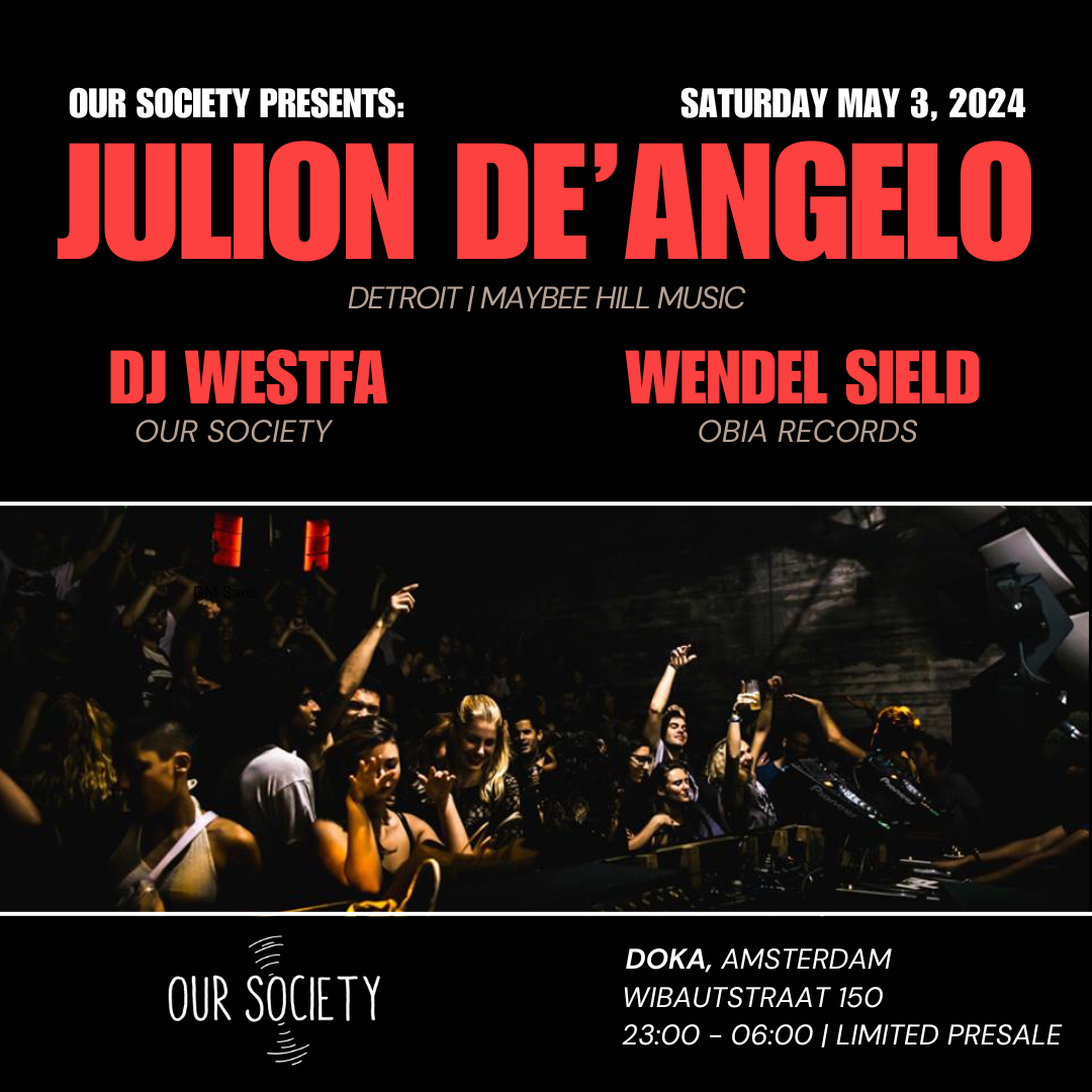 Our Society x Doka Studio with Julion De'Angelo - DJ Westfa - Wendel Sield - Página frontal