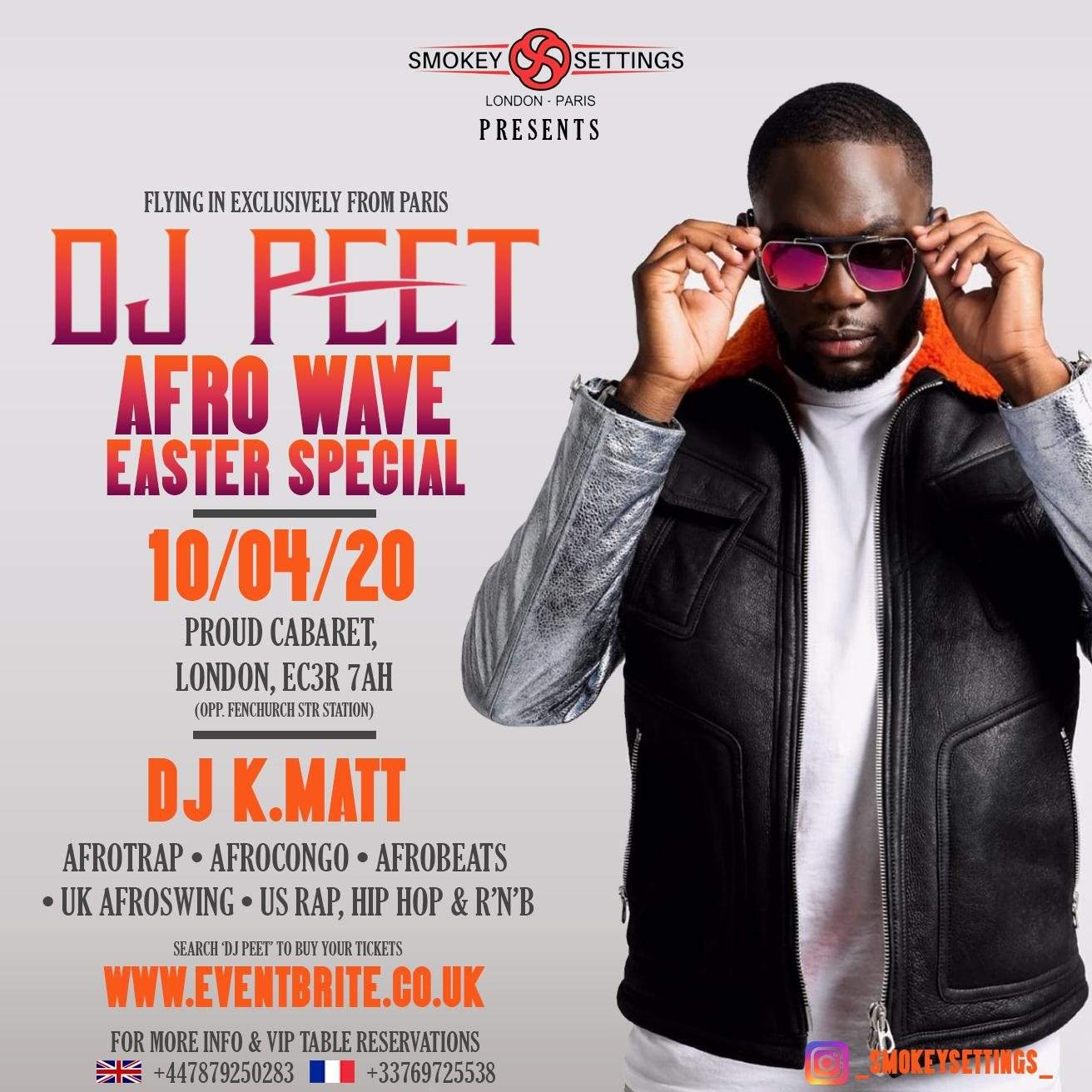 Smokey Settings 'Easter Special' presents: Afro Wave - feat. DJ Peet - Página frontal