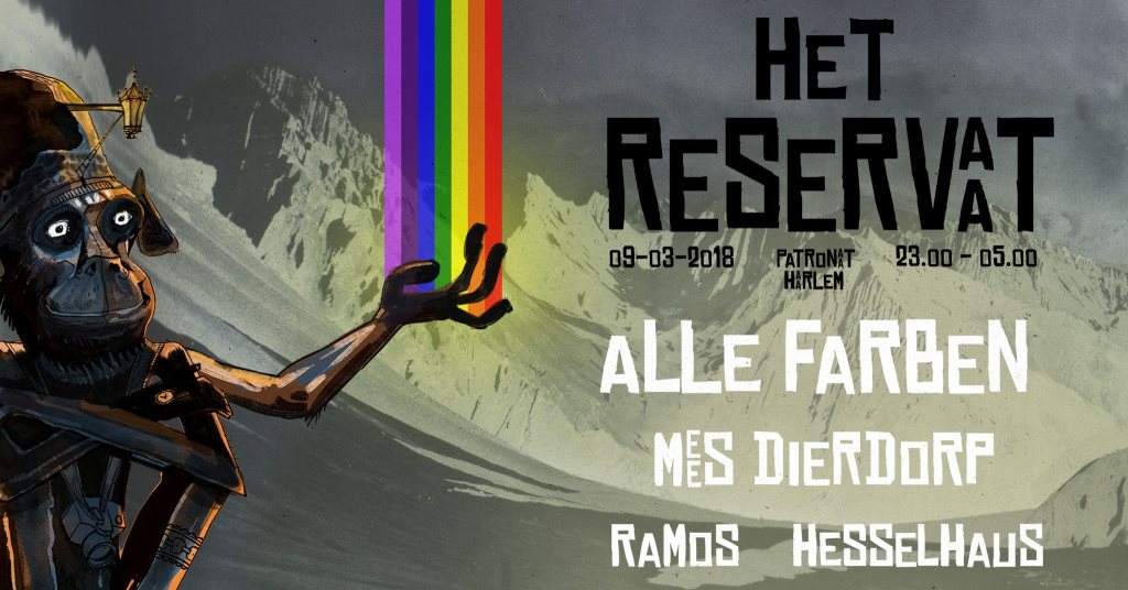 Reservaat - Alle Farben, Mees Dierdorp, Ramos, Hesselhaus - フライヤー表