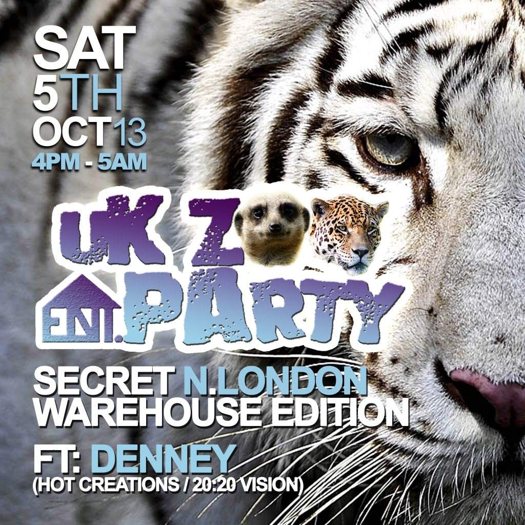 UK Zoo Party - Secret Warehouse Special with Denney (Hot Creations / 20:20 Vision) - Página frontal