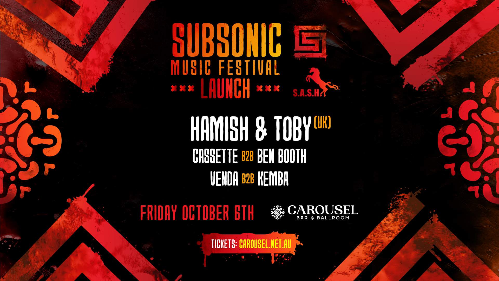 S.A.S.H x Subsonic Stage Launch Party at Carousel Bar & Ballroom