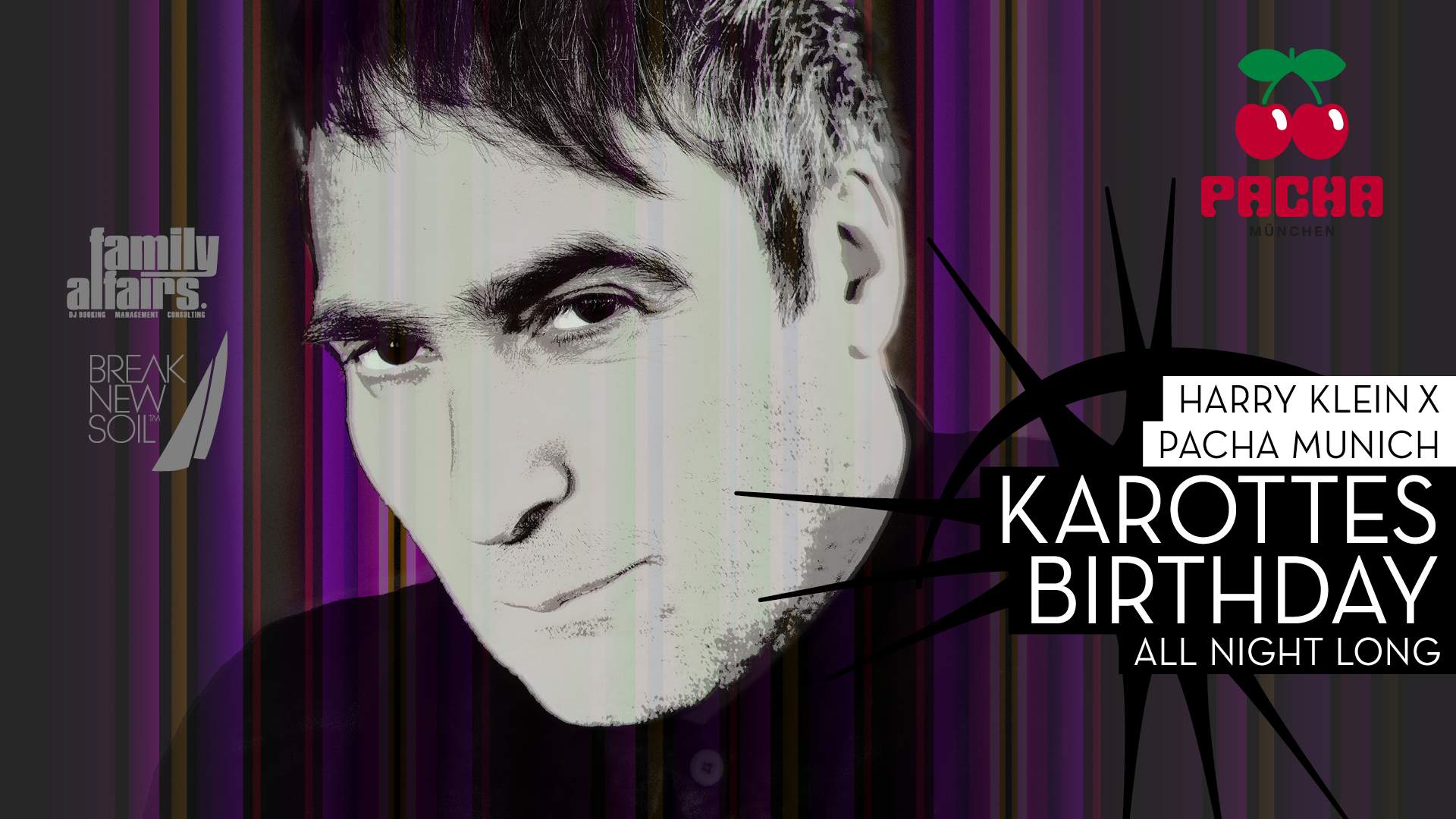 Karottes Birthday All Night Long - Harry Klein X Pacha - フライヤー表