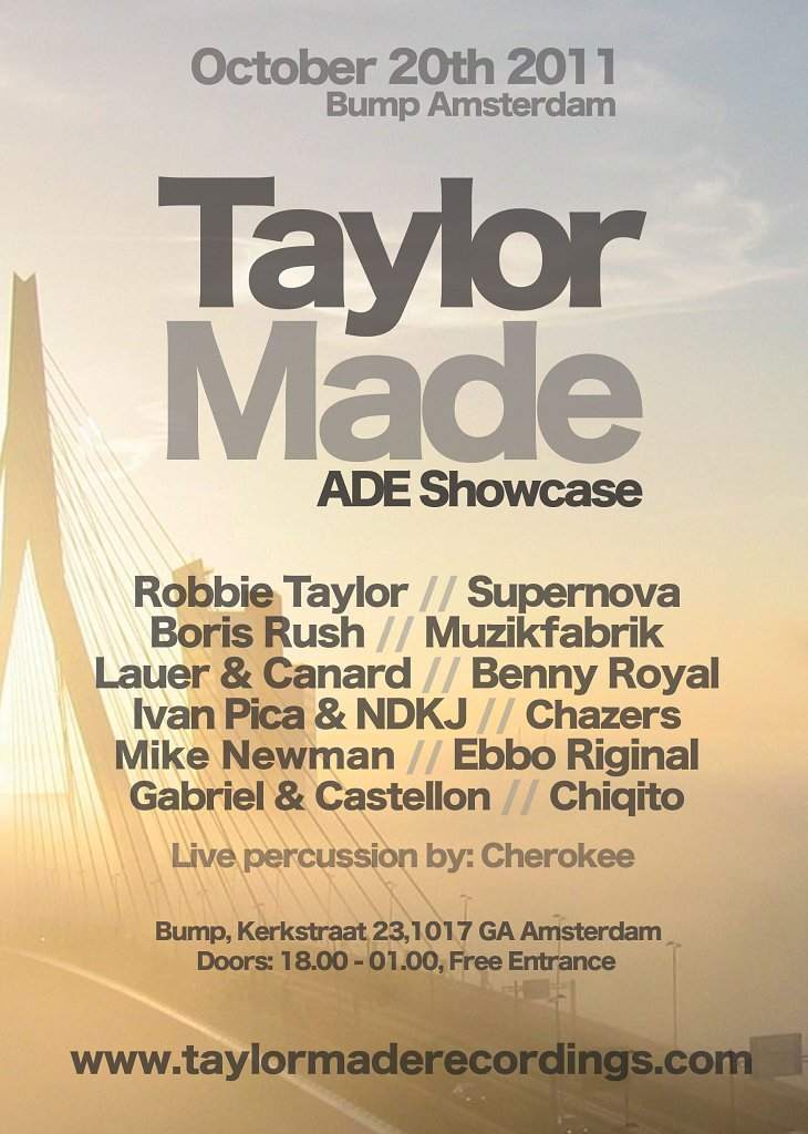 Taylor Made Recordings Ade Showcase - フライヤー表
