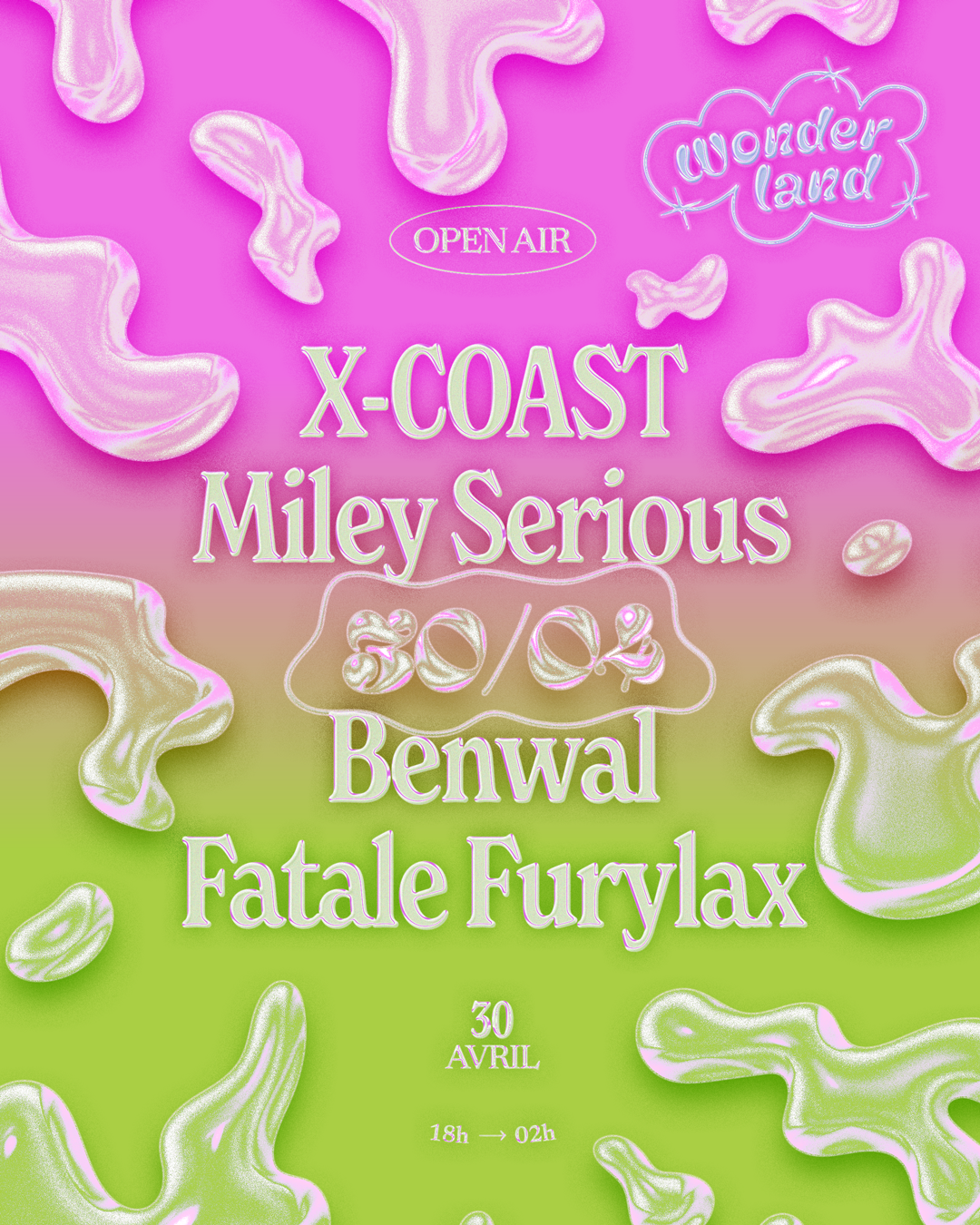 Wonderland invite: X-Coast l Miley Serious l - フライヤー裏