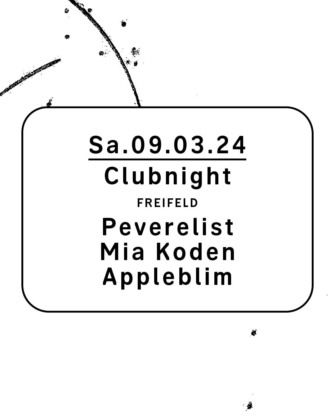 Clubnight - Peverelist, Mia Koden, Appleblim - フライヤー裏
