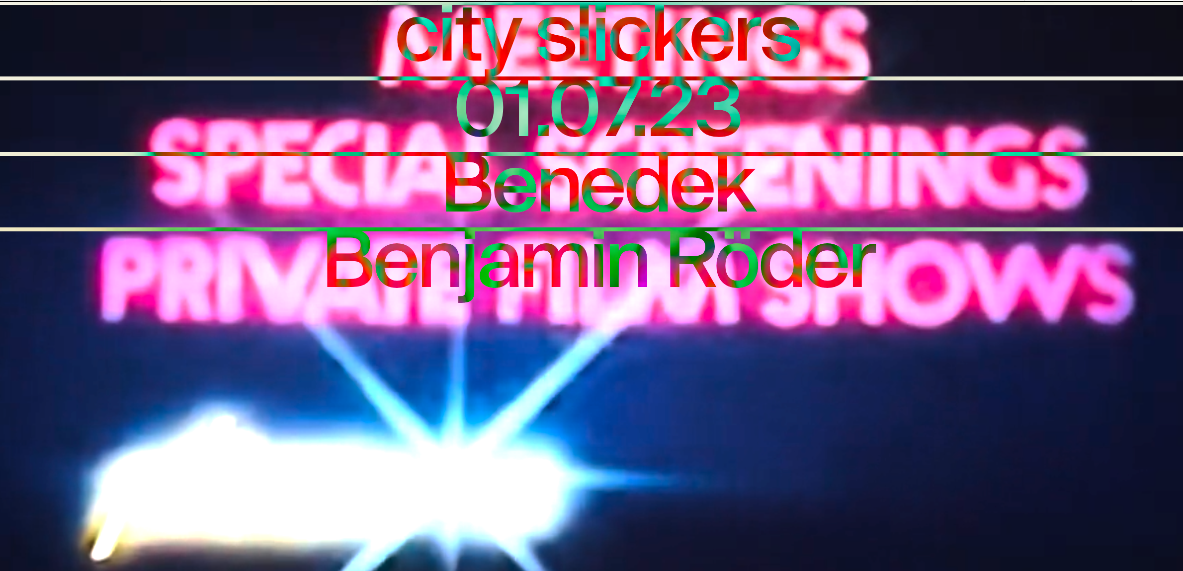 city under the city/ Benedek b/w Benjamin Röder - フライヤー表