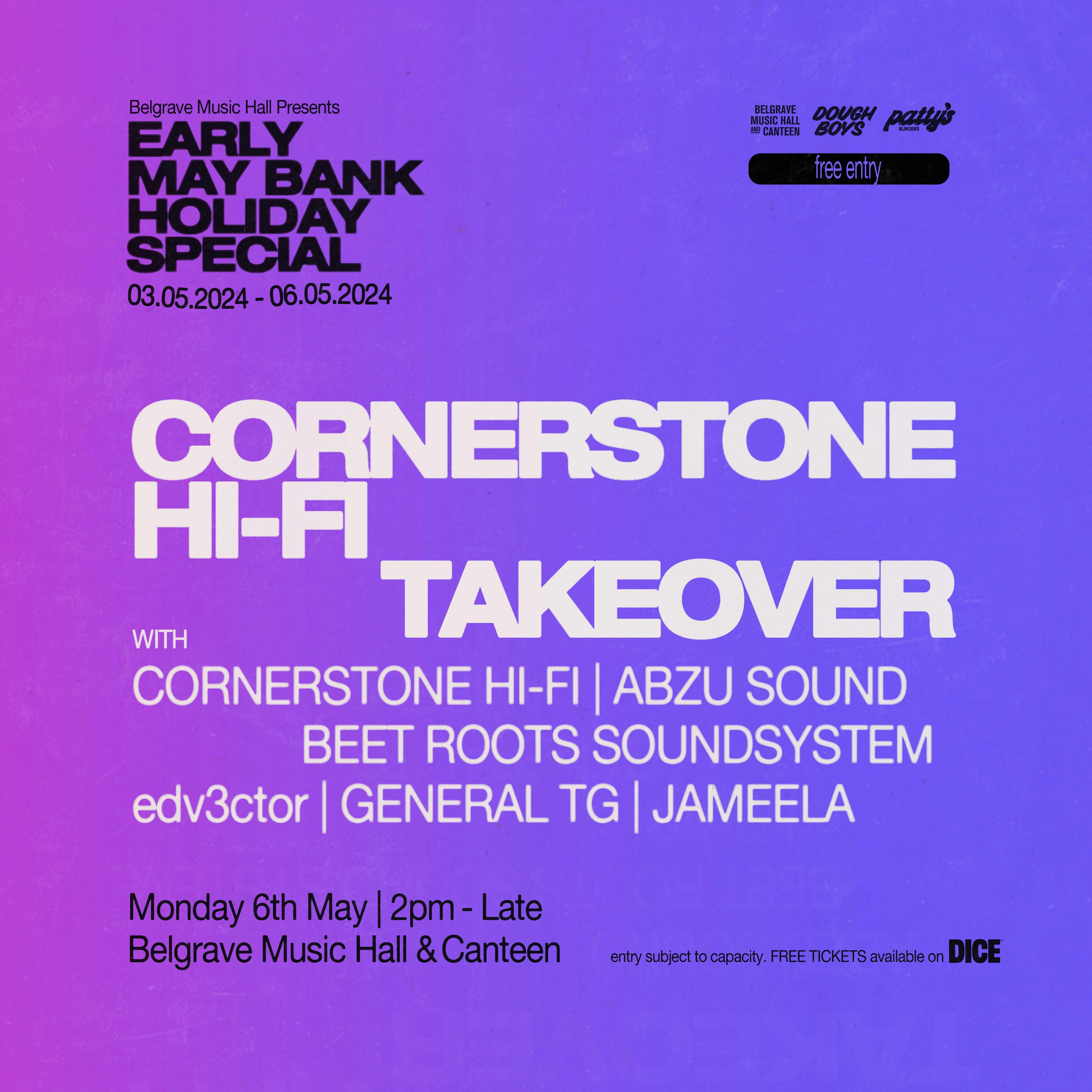 Cornerstone Hi-Fi Takeover - フライヤー表