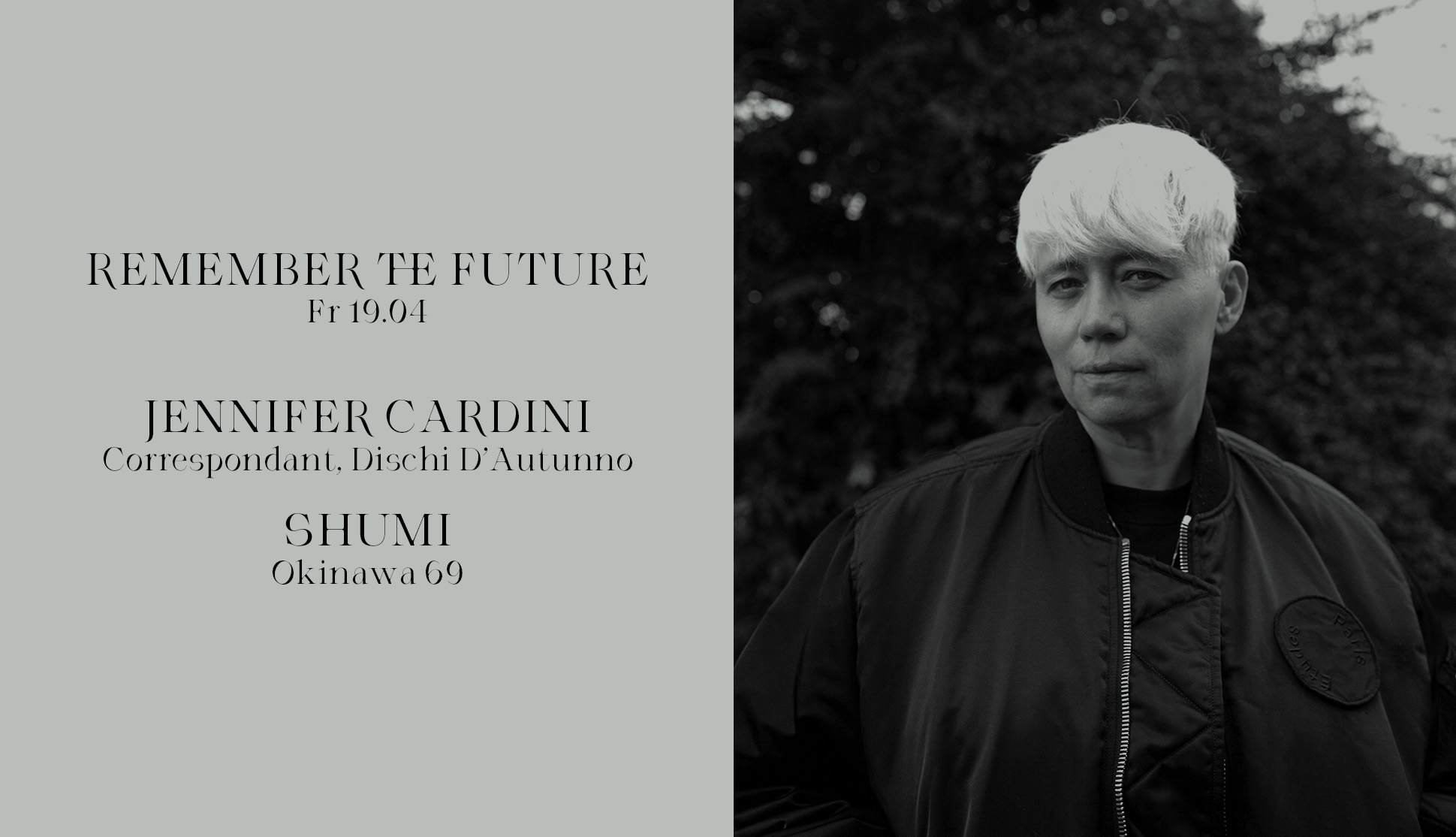 Remember The Future with Jennifer Cardini & Shumi - Página frontal