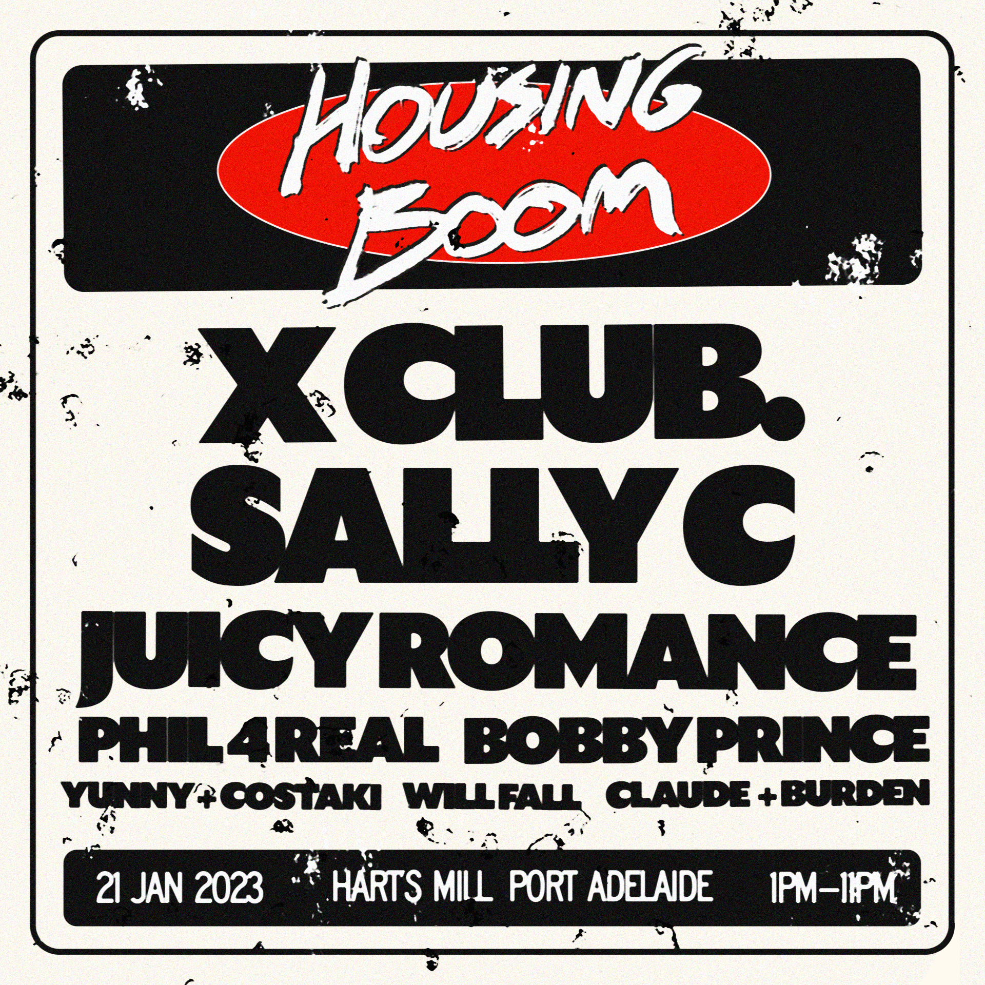 Housing Boom feat. X CLUB. + Sally C + Juicy Romance + more - Página trasera