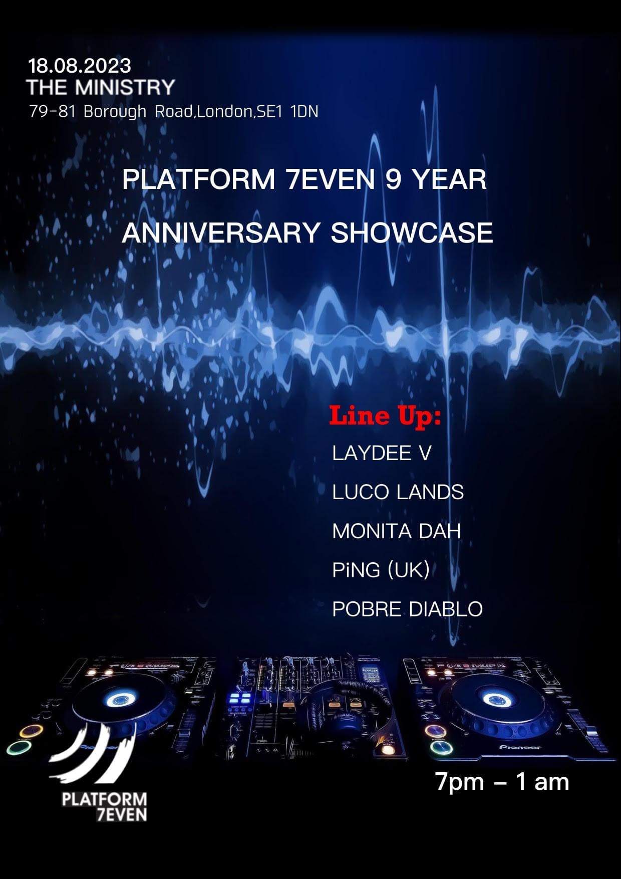 Platform 7even 9 Year Anniversary Showcase - Página frontal