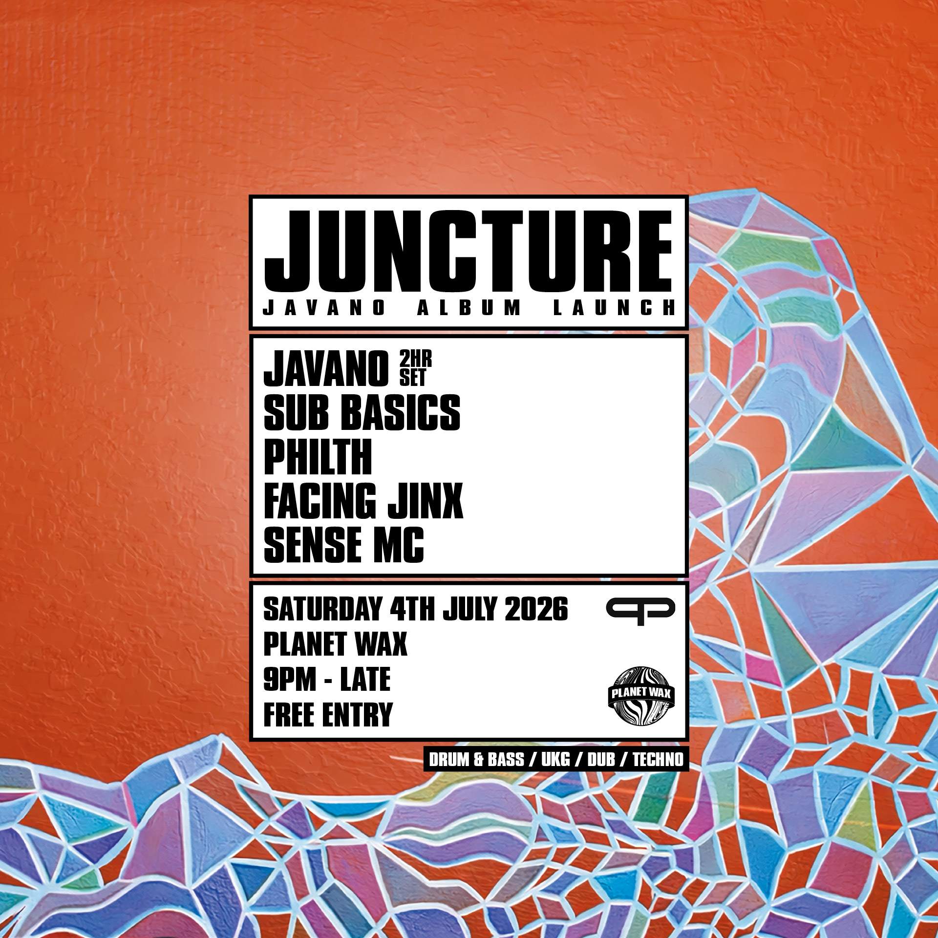 Javano 'Juncture' LP Launch (Peer Pressure) cover