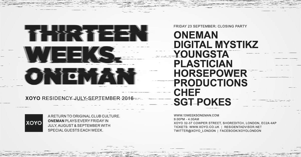 Oneman + Digital Mystikz + Youngsta + Plastician + Horsepower Productions + Chef + SGT Pokes - Página frontal