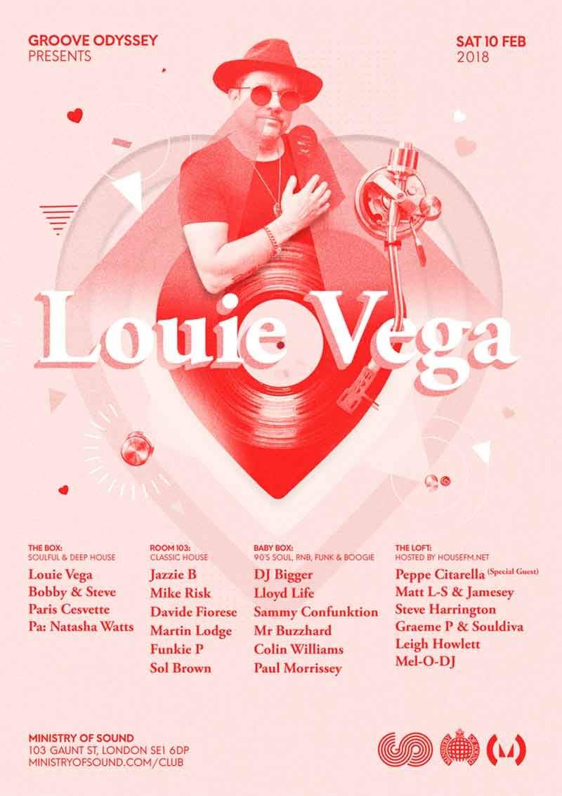 Groove Odyssey: Louie Vega - フライヤー表