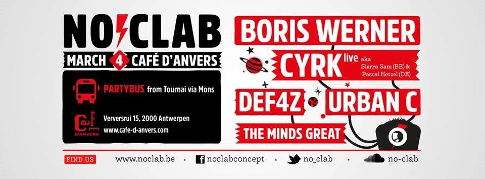 No Clab Pres. Boris Werner & Cyrk Live aka Sierra Sam & Pascal Hetzel - Página trasera
