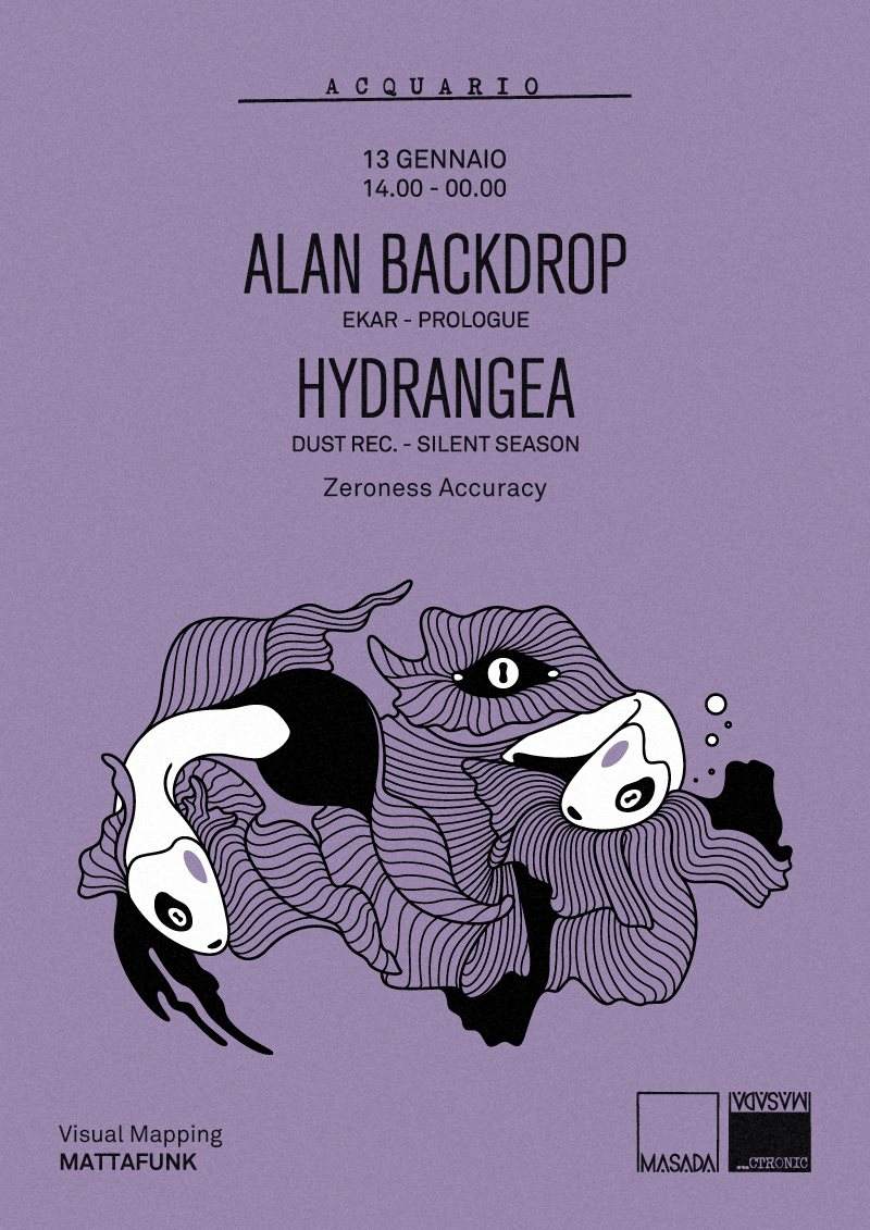 Alan Backdrop, Hydrangea // Acquario - Página frontal
