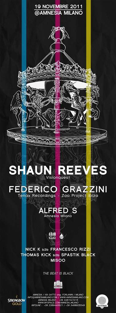Shaun Reeves + Federico Grazzini + Alfred S - フライヤー表
