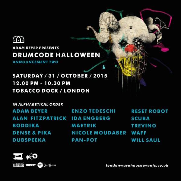 tobacco dock halloween Adam Beyer presents Drumcode Halloween at Tobacco Dock, London