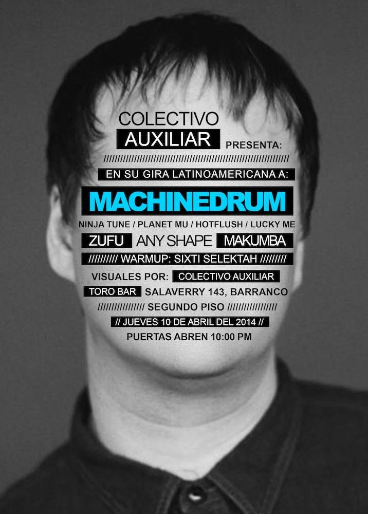 Auxiliar presents: Machinedrum IN LIMA! - Página frontal