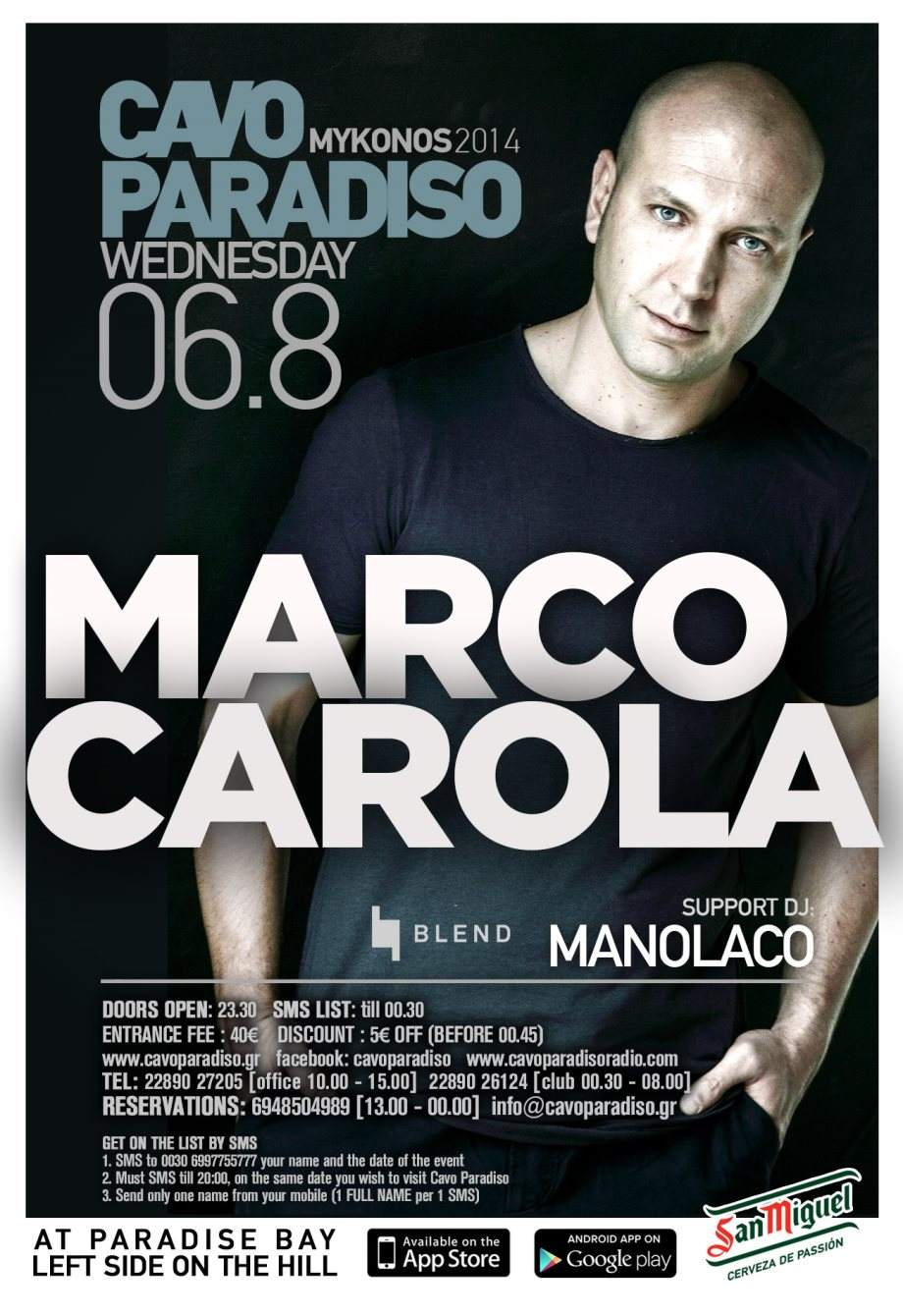 Blend presents Marco Carola - Manolaco - Página frontal