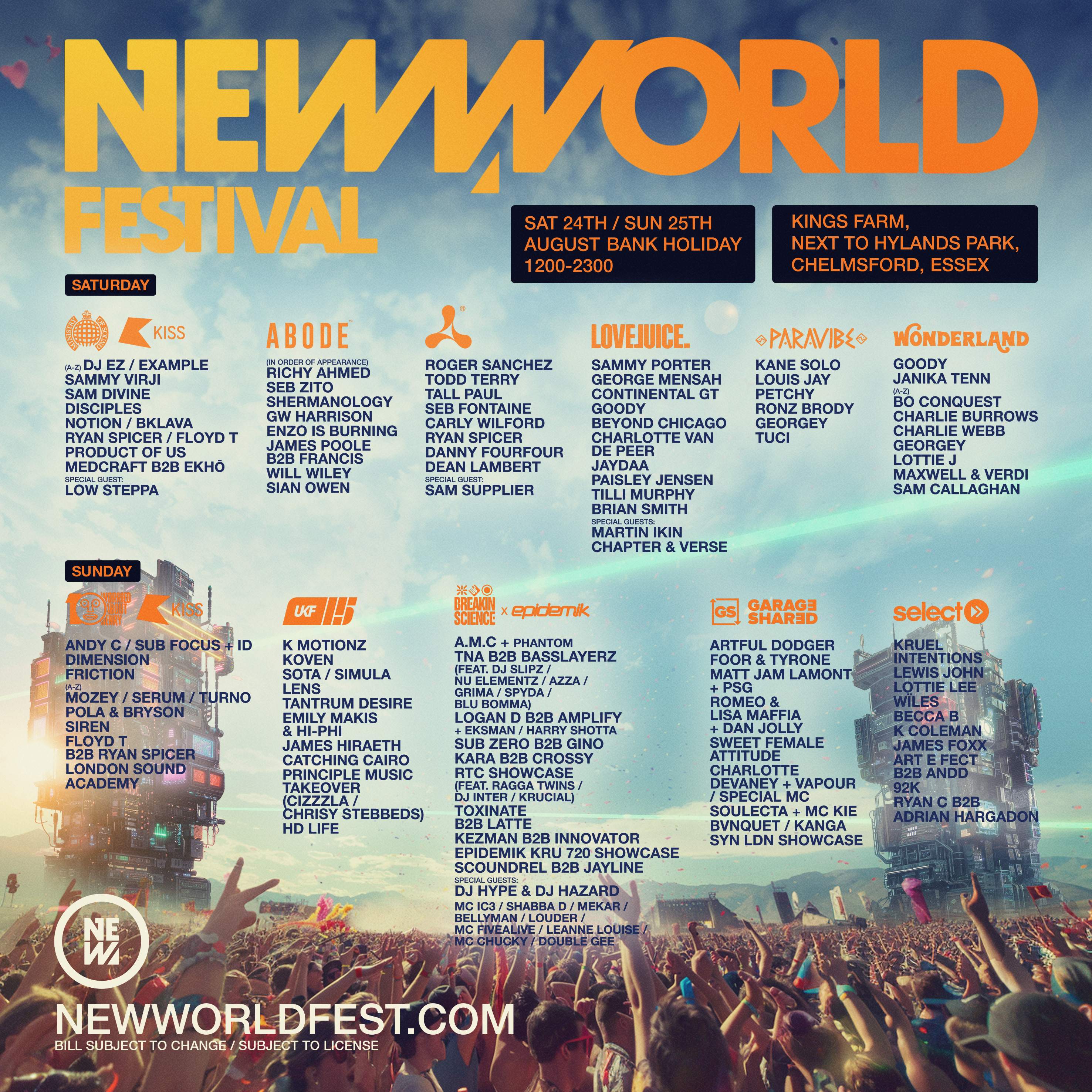 New World Festival 2024 - フライヤー表